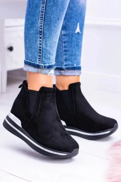 Czarne sportowe botki Popstar