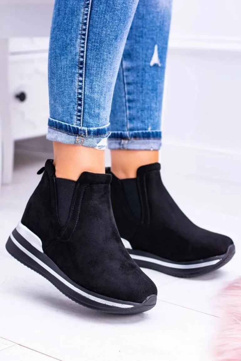 Czarne sportowe botki Popstar