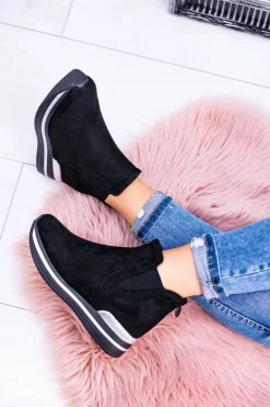 Czarne sportowe botki Popstar