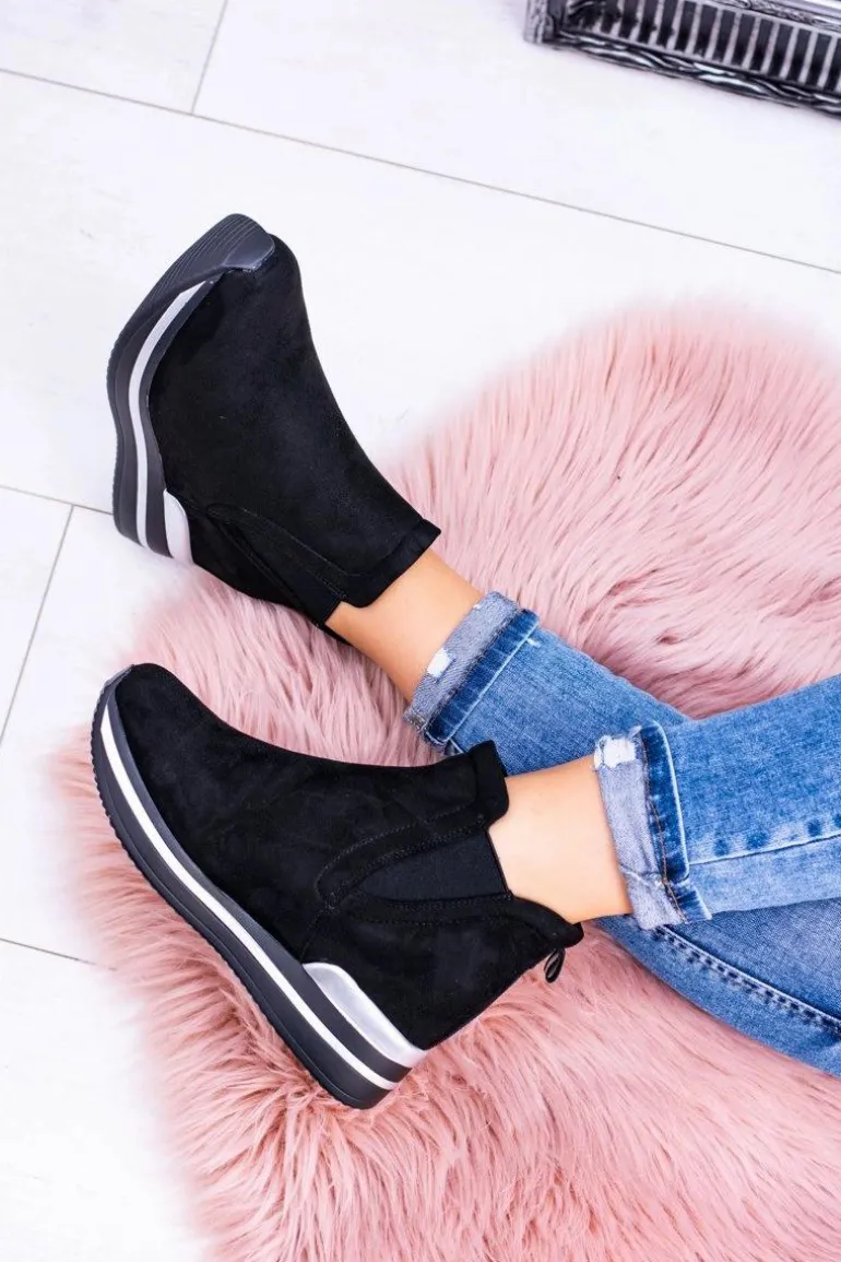 Czarne sportowe botki Popstar