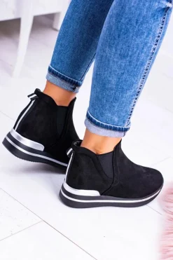 Czarne sportowe botki Popstar