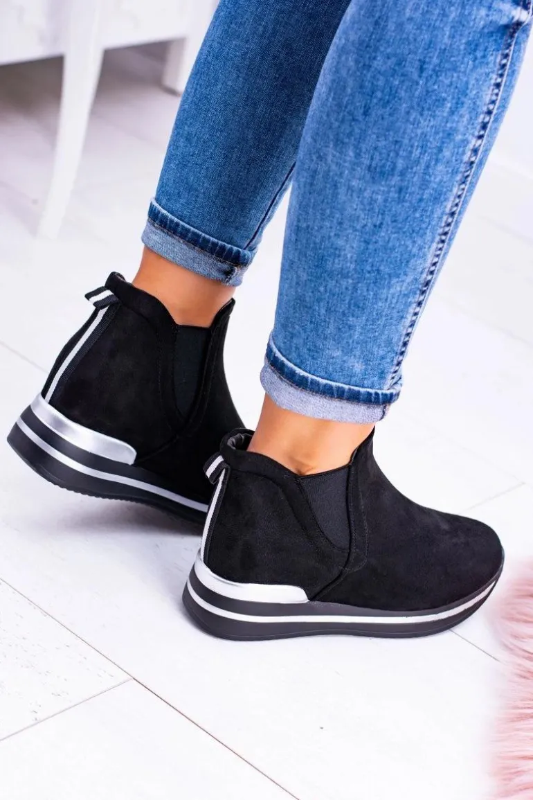 Czarne sportowe botki Popstar