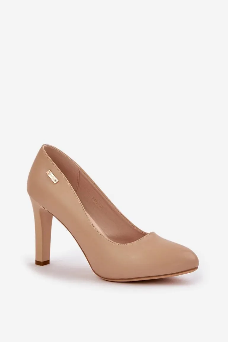 Czółenka Damskie Na Słupku Sergio Leone Coffe Campbell