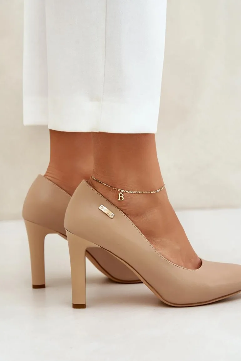 Czółenka Damskie Na Słupku Sergio Leone Coffe Campbell