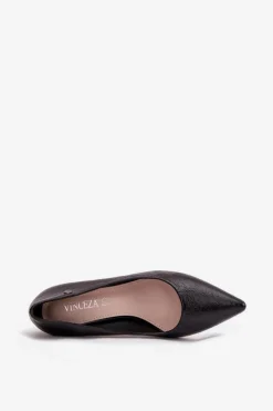 Czółenka Damskie Na Słupku Vinceza 62252 Czarne