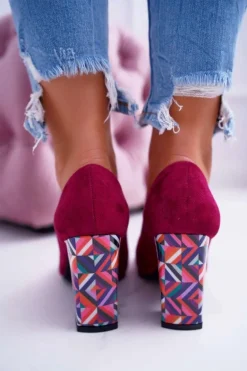 Czółenka Damskie Sergio Leone Odkryte Palce PB133 Fuksja Fani