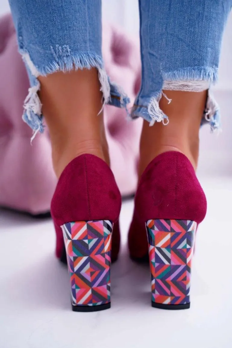 Czółenka Damskie Sergio Leone Odkryte Palce PB133 Fuksja Fani