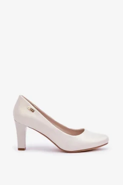 Czółenka Damskie Sergio Leone Perłowe Orsola