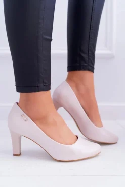 Czółenka damskie Sergio Leone Różowe Perłowe Orsola