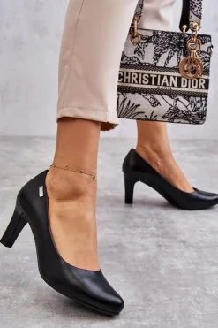 Czółenka Damskie Sergio Leone Czarne Orsola