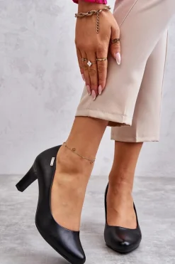 Czółenka Damskie Sergio Leone Czarne Orsola