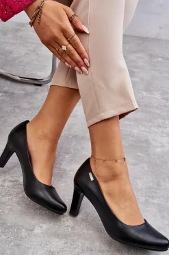 Czółenka Damskie Sergio Leone Czarne Orsola