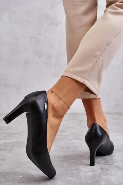 Czółenka Damskie Sergio Leone Czarne Orsola