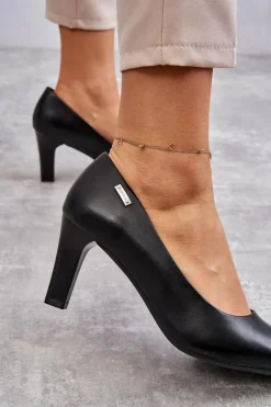 Czółenka Damskie Sergio Leone Czarne Orsola