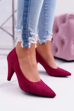 Czółenka Damskie Sergio Leone PB139 Fuksja Felice