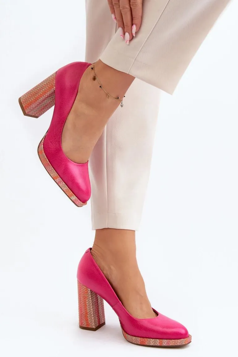 Czółenka Na Słupku Laura Messi 2746 Różowe