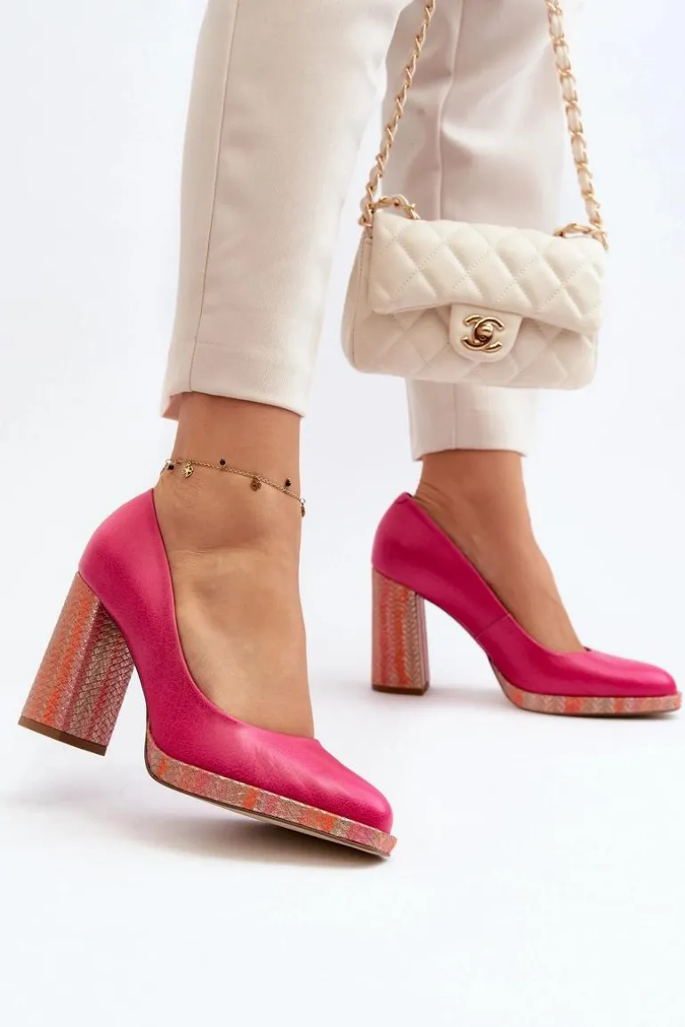 Czółenka Na Słupku Laura Messi 2746 Różowe