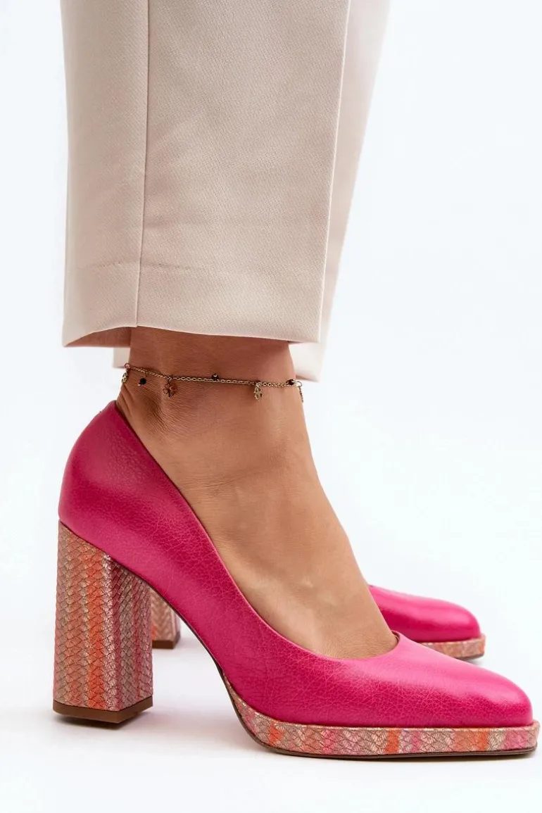 Czółenka Na Słupku Laura Messi 2746 Różowe