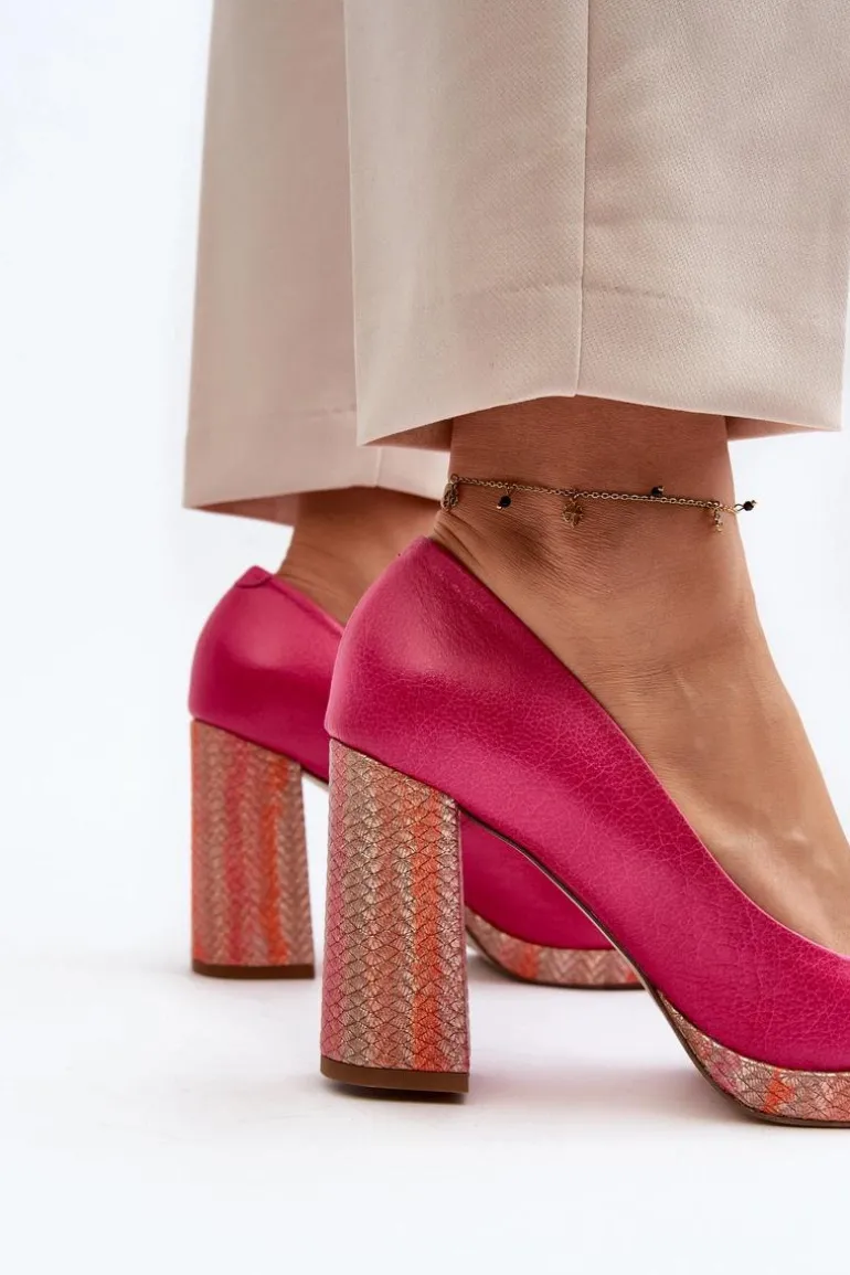 Czółenka Na Słupku Laura Messi 2746 Różowe