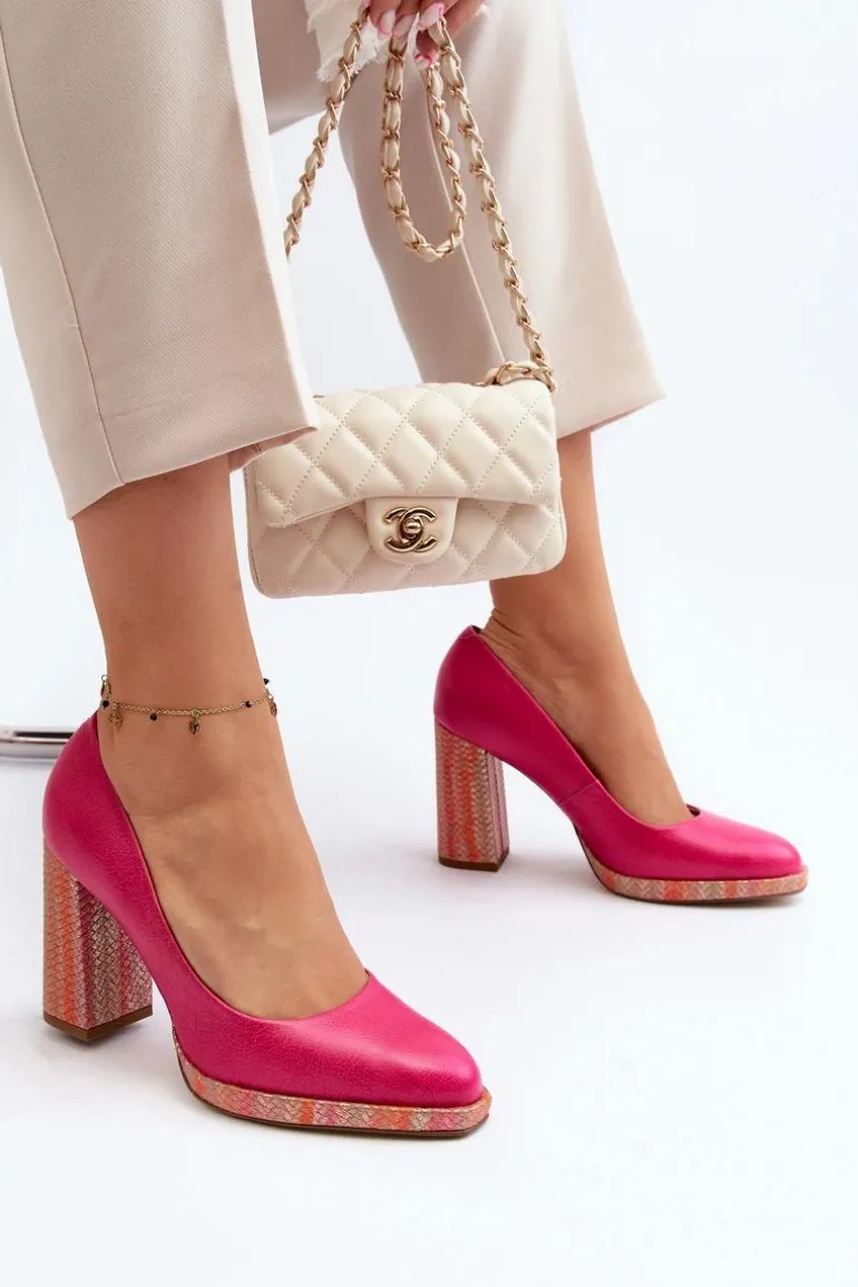 Czółenka Na Słupku Laura Messi 2746 Różowe