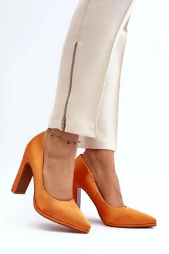 Czółenka Na Słupku Pomarańczowe Piatti