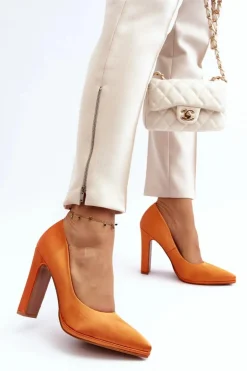 Czółenka Na Słupku Pomarańczowe Piatti