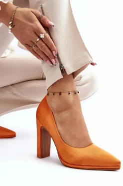 Czółenka Na Słupku Pomarańczowe Piatti