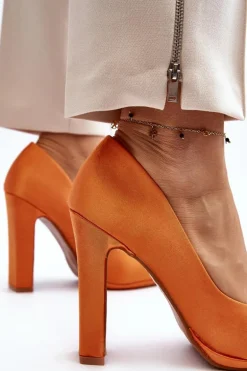 Czółenka Na Słupku Pomarańczowe Piatti