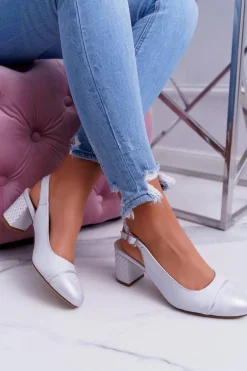 Czółenka Na Słupku Sergio Leone SK797 Szare Hertes