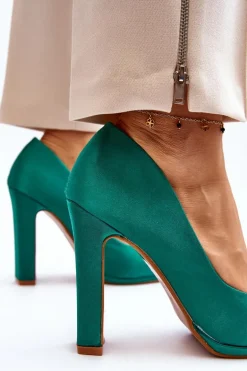 Czółenka Na Słupku Zielone Piatti