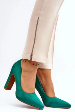 Czółenka Na Słupku Zielone Piatti