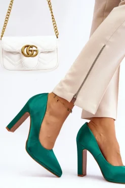 Czółenka Na Słupku Zielone Piatti