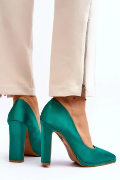 Czółenka Na Słupku Zielone Piatti