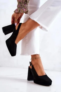 Czółenka Zamszowe Maciejka 05441-01 Czarne