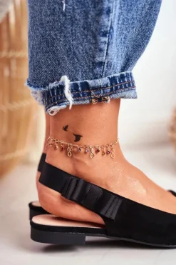 Damskie Balerinki Zamszowe Sergio Leone BL615 Czarne Lilon