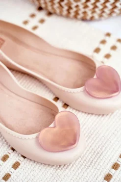 Damskie Baleriny Pachnące Gumowe ZAXY Beżowe FF285051