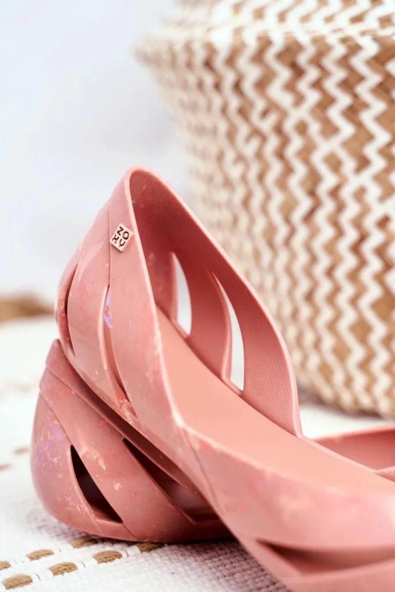 Damskie Baleriny Pachnące Gumowe ZAXY Nude Beż FF285054