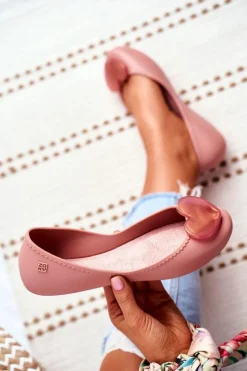 Damskie Baleriny Pachnące Gumowe ZAXY Różowe FF285052