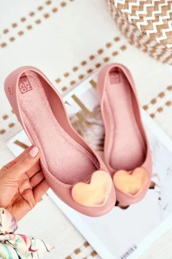 Damskie Baleriny Pachnące Gumowe ZAXY Różowe FF285052