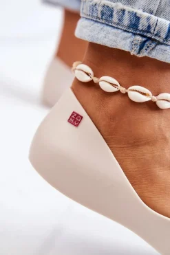 Damskie Baleriny Pachnące Gumowe ZAXY JJ285045 Beżowe