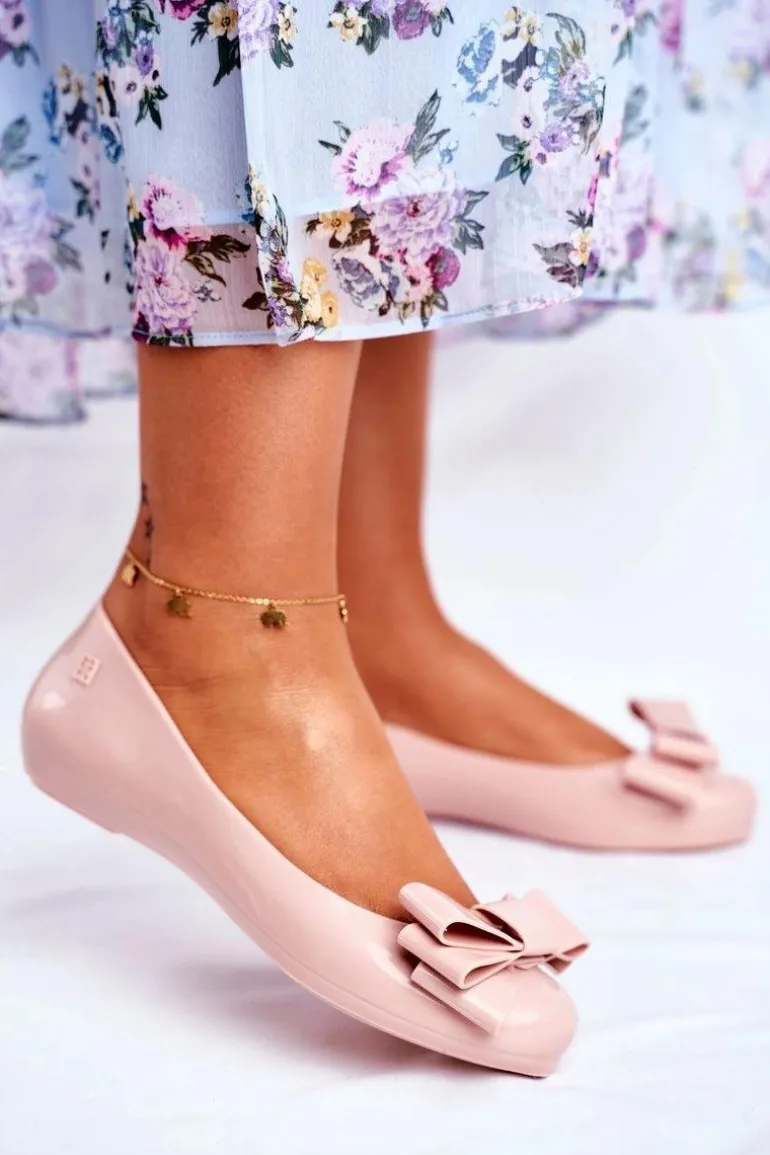 Damskie Baleriny Pachnące Gumowe ZAXY Jasno Różowe FF285058