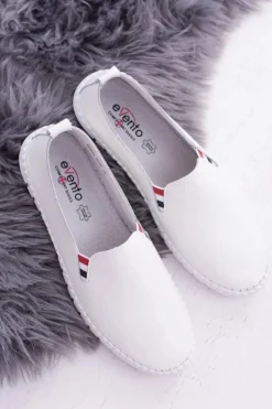 Damskie Białe Skórzane Tenisówki Bellara