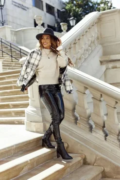 Damskie Botki Czarne na Słupku Olastis