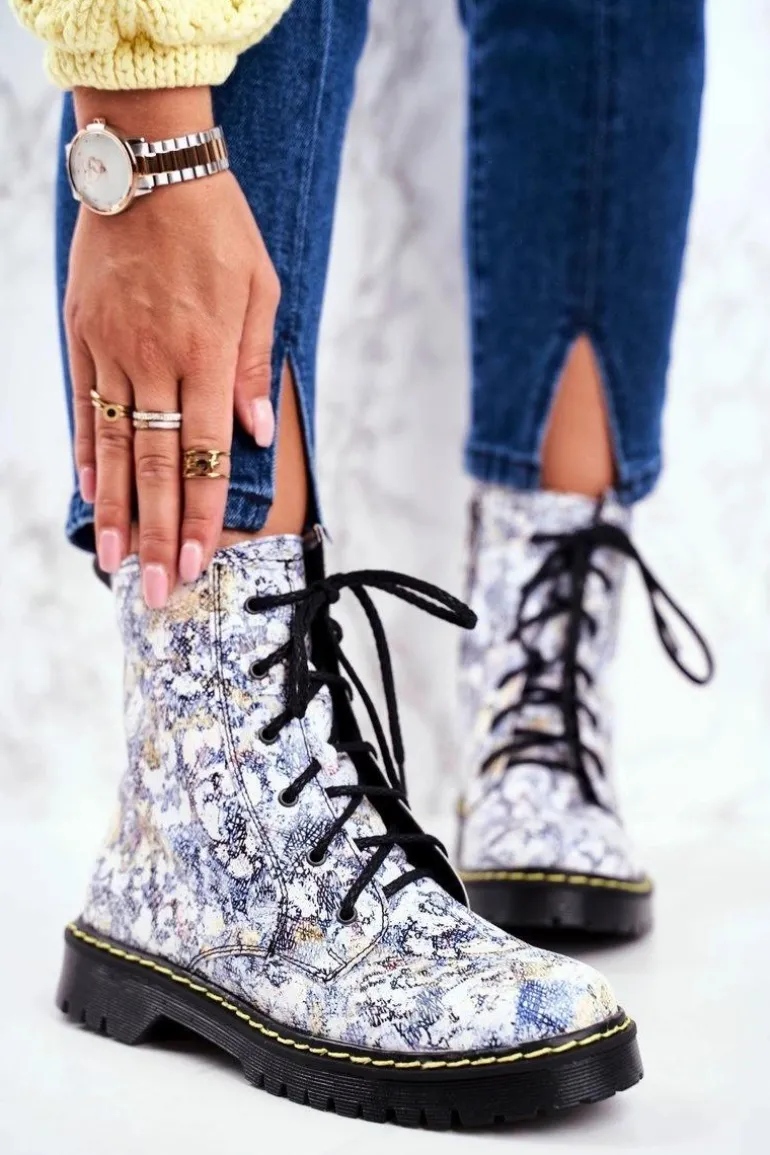 Damskie Botki Glany Workery Maciejka Wielokolorowe 01609-39/00-6