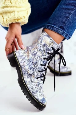 Damskie Botki Glany Workery Maciejka Wielokolorowe 01609-39/00-6