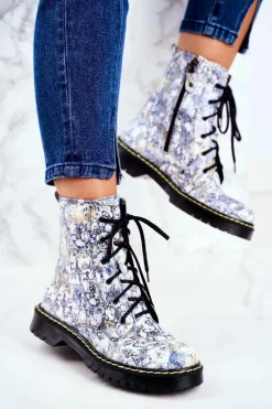 Damskie Botki Glany Workery Maciejka Wielokolorowe 01609-39/00-6