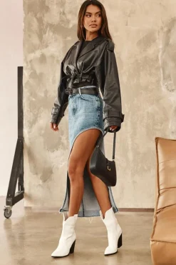 Damskie Botki Kowbojki Na Obcasie Białe Melaitia