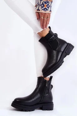 Damskie Botki La.Fi 250005B-PU Czarne