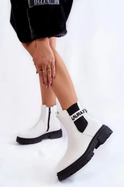 Damskie Botki La.Fi 250005W-PU Białe