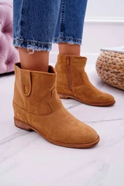 Damskie Botki Na Koturnie Camel Evana